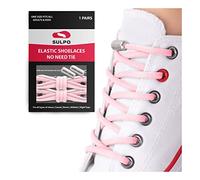 SULPO Lacets chaussures avec fermeture rapide en métal - Lacet elastique adulte et enfant - Lacets elastique ronds sans noeuds pour les baskets, converse, sneakers - No Tie Lacets silicone