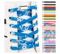 SULPO Lacets chaussures avec fermeture rapide en métal - Lacet elastique adulte et enfant - Lacets elastique plats sans noeuds pour les baskets, converse, sneakers - No Tie Lacets silicone