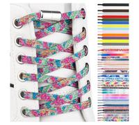 SULPO Lacets chaussures avec fermeture rapide en métal - Lacet elastique adulte et enfant - Lacets elastique plats sans noeuds pour les baskets, converse, sneakers - No Tie Lacets silicone