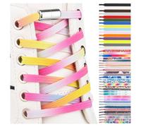 SULPO Lacets Élastiques Plats à Attache Rapide - Colorés pour Chaussures - Caoutchouc - Enfants & Adultes pour Baskets