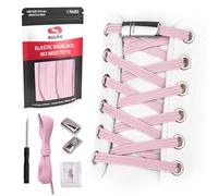 Sulpo Lacets élastiques sans laçage avec fermoir en métal pour toutes les chaussures - - rose bonbon,