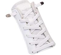 SULPO Lacets élastiques sans lacets - Élastiques, avec fermeture en métal. - Blanc - Blanc., Taille unique