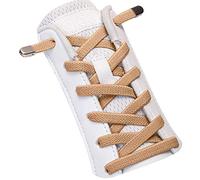 SULPO Lacets élastiques sans nouage - élastiques, avec fermeture en métal, marron clair, Taille unique