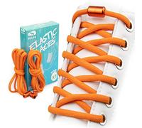 SULPO Lacets Sans Nouage à Fermeture Rapide - Élastiques pour Adultes et Enfants - Orange, Taille Unique