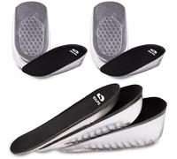 SULPO Lot de 2 paires de demi-semelles pour homme - Pour augmenter la hauteur - Semelles orthopédiques en gel - Rehausseurs de talon - Pour la différence de talon et de longueur de jambe