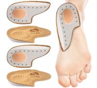 SULPO Lot de 2 paires de talonnettes orthopédiques pour l'éperon calcanéen et la fasciite plantaire - Pour chaussures - Femmes, hommes, enfants - Taille 35-46 (2 paires, 43-44)