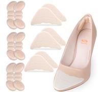SULPO Lot de 3 paires de semelles pour chaussures trop grandes - 3 paires de coussinets de talon - Réduction des chaussures - Support de talon, protège-orteils - Coussinets de talon