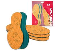 SULPO Lot de 4 paires de semelles intérieures avec extrait d'aloe vera contre la transpiration - Semelles en mousse de latex - Anti-odeurs, beige, 43