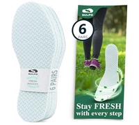 SULPO Lot de 6 paires de semelles fines - Semelles confortables pour pieds transpirants - Parfum frais - Chaussures de tous types