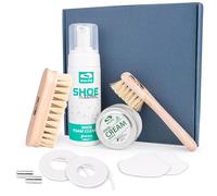 SULPO Shoe Clinic Kit de nettoyage pour chaussures - Nettoyant pour baskets - Kit de nettoyage pour chaussures blanches - Cirage avec brosses à cirage et accessoires de réparation, Blanc., Taille