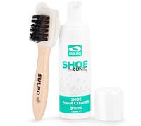SULPO Shoe Clinic Nettoyant Chaussure - Kit Nettoyage Chaussure - Mousse Pour Sneakers, Basket, Cuir, Daim - Nettoyage Chaussure - Set Brosse A Chaussure - Nettoyeur Basket 150 ml