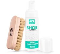 SULPO Shoe Clinic Nettoyant Chaussure - Kit Nettoyage Chaussure - Mousse Pour Sneakers, Basket, Cuir, Daim - Nettoyage Chaussure - Set Brosse A Chaussure - Nettoyeur Basket 150 ml