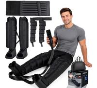 SULQING Bottes Pressothérapie Corps Complet Avec 12 Modes,M | Appareil Circulation Sanguine Jambes,10-60mins,60-270 Mmhg,TPU Durable,Botte De Pressothérapie Pour Jambes