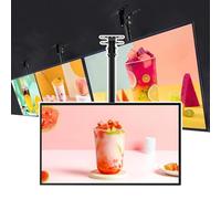 SULQING Caisson Lumineux LED à Cadre 3pcs︱Panneau d'Affichage LED Fin Vertical avec Poteau Télescopique︱Caisson Lumineux Enseigne LED︱Caisson Lumineux LED pour Restaurants,Bars,Magasins,Menu