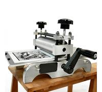 SULQING Machine d'impression De Bureau Portable Hauteur De Rouleau Réglable,Presse Manuelle pour Typographie Et Héliogravure,Presse Gravure Compacte,Format d'impression 30 x 17cm
