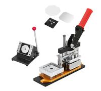 SULQING Machine Magnet Personnalisable︱Machine à Aimant Photo︱Machine à Badges︱ 50x50mm Presses à Boutons Carrés Et des Matériaux︱pour La Fabrication De Badges (Machine + Cutter + 100xAcrylic Set)