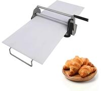 SULQING Presse à Croissants︱Machine à Pâte Feuilletée Professionnelle ︱Laminoir à Pâte Manuel Acier Inoxydable︱ Épaisseur Réglable pour Boulangerie︱Pizza Laminoire Manuel à Pate