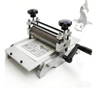SULQING Presse à Gravure Manuelle Compacte - Machine d'impression De Bureau Portable,Hauteur De Rouleau Réglable,pour Artistes, Gravure Précise sur Bois, Cuivre(30 x 17cm)