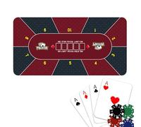 Sulxyi Housse de Table de Poker, Nappe de Poker, Tapis de Holdem 120x60cm, Couvertures de Table de Cartes antidérapantes, Tapis de Table de Poker pour Texas Holdem Poker, Jeux de Cartes