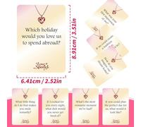 Sulxyi Jeu de Cartes pour Couples, Conception de boîtier Compact, 1 boîte, Jeu de Cartes de Conversation en Couple, Jeux de Couple, interactif de 50 Feuilles, pour Chambre de Lune de Miel