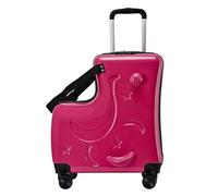 Sulxyi Kids Rolling Luggage, Ride Luggage, Children Travel Suitcase, Kids Luggage with Wheels, Travel Suitcase with Seat, 20-inch with 3-Digit Password Lock Comfortable Seat for Airplane, Train, Car
