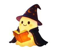 Sulxyi Lampe de livre de lecture de nuit fantôme, conception effrayante, 8x8x15cm, lumière de nuit fantôme Wi-zard, décorations de lampes d'Halloween, LED économe en énergie, pour les, chambre à couc