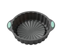 Sulxyi Moule à charlotte en silicone, moule rond, moule à gâteau, moule à gâteau cannelé, design anti-adhésif en silicone cannelé et forme décorative pour la cuisson de cheesecake, muffins, puddings,