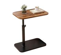 Sulxyi Table d'appoint en forme de C, table de chevet, table d'appoint canapé, table basse, table avec cadre en métal, table industrielle en C, design rotatif à 360 degrés, peu encombrant et