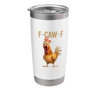 Sulxyi Tasse de poulet, design artistique, 3,46 x 6,78, gobelet isolé en acier inoxydable F-Caw-F Funny Chicken, jolie tasse à boisson, confortable à transporter, pour hommes et femmes