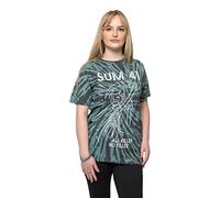 Sum 41 Sum41 Reaper Unisex Green Dip-Dye T-Shirt, T-Shirt Mixte, Green,