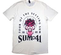 Sum 41 - "Tour '24" T-shirt imprimé au dos pour homme/femme unie RO13093 (XL) (Naturel)
