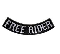 Suma Shop Patch brodé thermocollant - Big Patch - Free Rider XL pour motocycliste de broderie vestes moto pour gilet de moto, iron-On pour décorer les vêtements de moto, veste de bricolage,