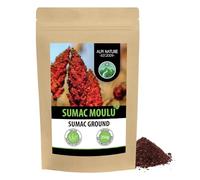 Sumac Epice en Poudre 250g par Alpi Nature, Baies de Sumac Séchées et Moulues Mélangées avec du Sel