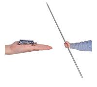 SUMAG Bâton de poche magique en métal avec lien tutoriel vidéo Baguettes magiques pour magiciens professionnels, scène, gros plan, tours de magie, personnel de poche, accessoires illusion
