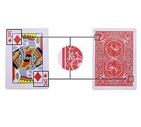 SUMAG Magic Tricks Jeu de cartes de poker marquées secrètes pour poisson d'avril Cartes de jeu Magic Poker Cartes gros plan Magic Show Trick Props (dos rouge)