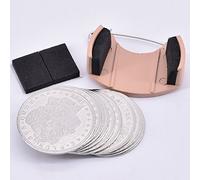 SUMAG Magie 10 pièces Palming Coins Magic Tricks Super Thin Magic Coin Close-Up Street Accessoires apparaissant/disparaissant Magician Stage Illusion Props (Morgan Version avec Coin Dumper)