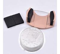 SUMAG Magie 10 pièces Palming Coins Magic Tricks Super Thin Magic Coin Close Up Street Illusion Accessoires Magicien Stage Illusion Gimmick Props (Version Demi-Dollar avec Coin Dumper)