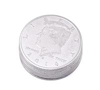 SUMAG Magie 10Pcs Palming Coins Magic Tricks Super Thin Magic Coin Close Up Street Illusion Accessoires apparaissant/disparaissant Magicien Stage Illusion Gimmick Props (Half Dollar Version)