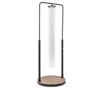 Sumatra Falls Round douche de jardin WPC Aluminium Ø 80 cm ronde