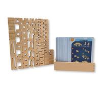 SumBlox Mini - Jeu de construction - Blocs en bois pour apprendre les mathématiques - Set familial 80 pièces + 80 fiches d'activités