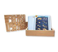 SumBlox Mini Kit de construction Blocs en bois pour apprendre les mathématiques Set Initiation 38 pièces + 36 fiches d'activités