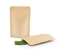 SumDirect Lot de 50 pochettes refermables en kraft avec fermeture éclair et doublure en feuille d’aluminium robuste pour aliments 9cm *14cm jaune