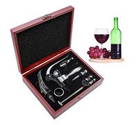 SumDirect Tire Bouchon, Lapin Style 9 Pcs Ouvre-vin avec Coupe-Capsule, Pompe et Thermomètre à Vin Aérateur,Anneaux Anti-Goutte, Bouchon et Verseur Vin