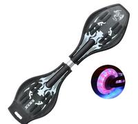 Sumeber Waveboard Street Surf Caster Torsion Skateboard double decks Casterboards pour enfants et adolescents (Black Dragon)