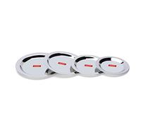 Sumeet Lot de 4 couvercles épais en acier inoxydable pour ciba/couvercle/top/cheeba (taille S : 12,3 cm, 13,8 cm, 15,5 cm, 16,7 cm)