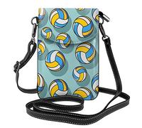 Sumer Sports Motif de volley-ball pour femme Sac à bandoulière en cuir PU Sac à main spacieux