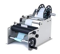 Sumeve Machine d'étiquetage manuelle ronde Applicateur d'étiquettes pour bouteilles rondes