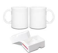 Sumex 11 oz Ensemble de 2 Blanc tasses à sublimation, Céramique Personnalisé Mugs et Tasses à café pour Cadeau Collègue Idée Cadeau Original, Humour Femme…