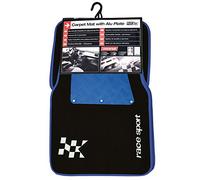 Sumex AFT1000 Tapis de Sol Moquette et Alu Compétition - Bleu (4 Pièces)