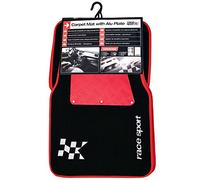 Sumex AFT3000 Tapis de Sol Moquette et Alu Compétition - Rouge (4 Pièces)